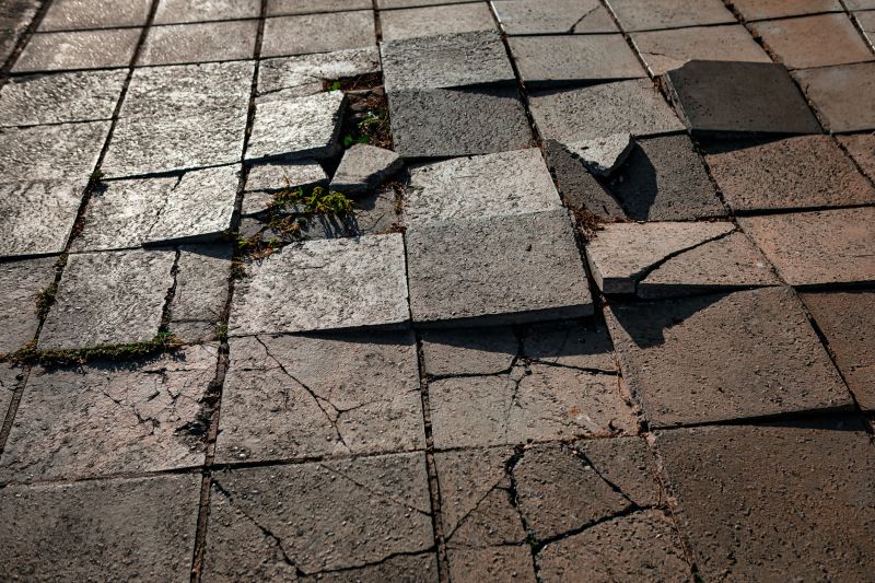 Damaged Paver Section